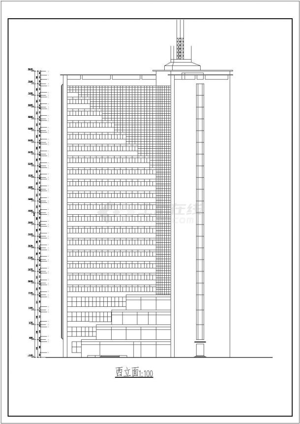 某地宾馆建筑设计方案图（共11张）-图一