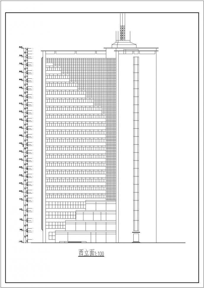 某地宾馆建筑设计方案图（共11张）_图1