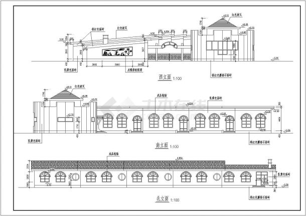 YOKA工作室建筑设计施工图29（平面图、立面图）-图一
