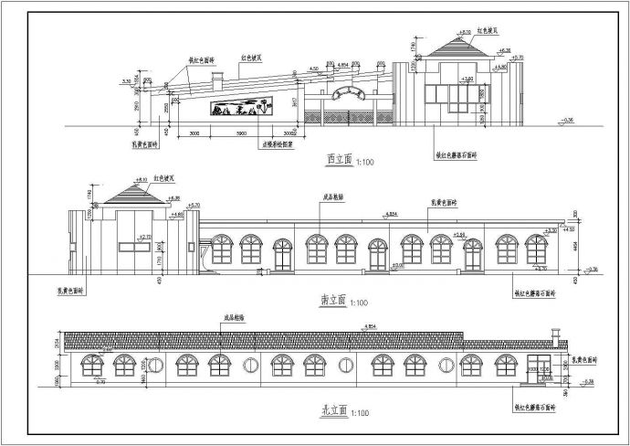 YOKA工作室建筑设计施工图29（平面图、立面图）_图1