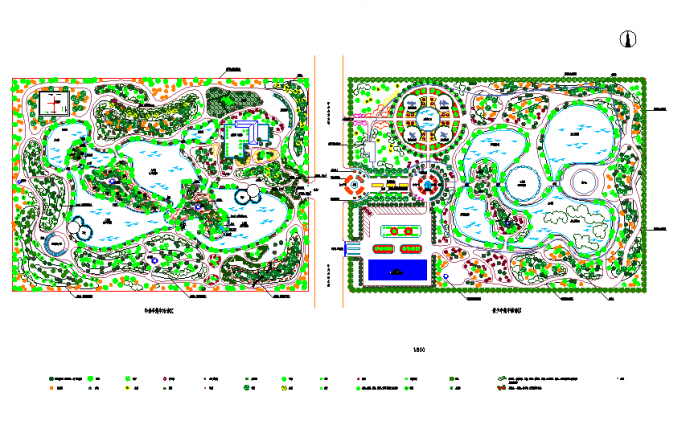 某公园老年活动区总体规划设计图纸_图1