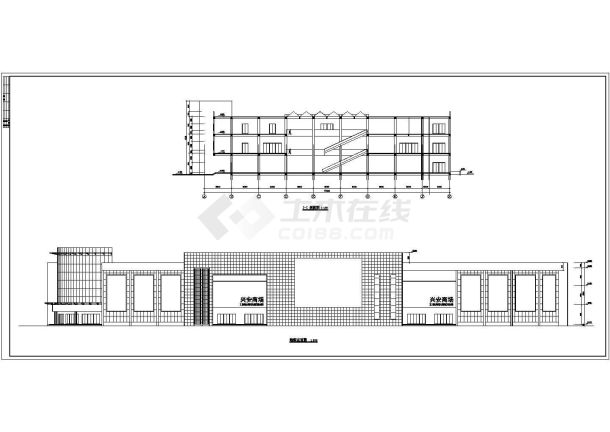某地大型商场建筑设计方案（共8张）-图一
