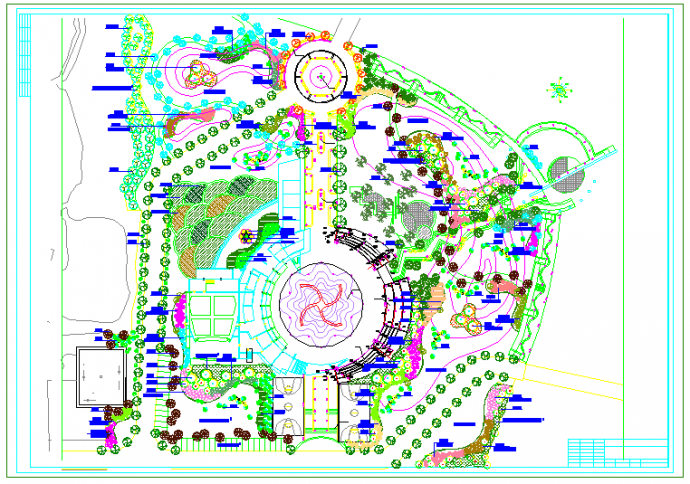 某地小区中心花园景观设计规划图纸_图1