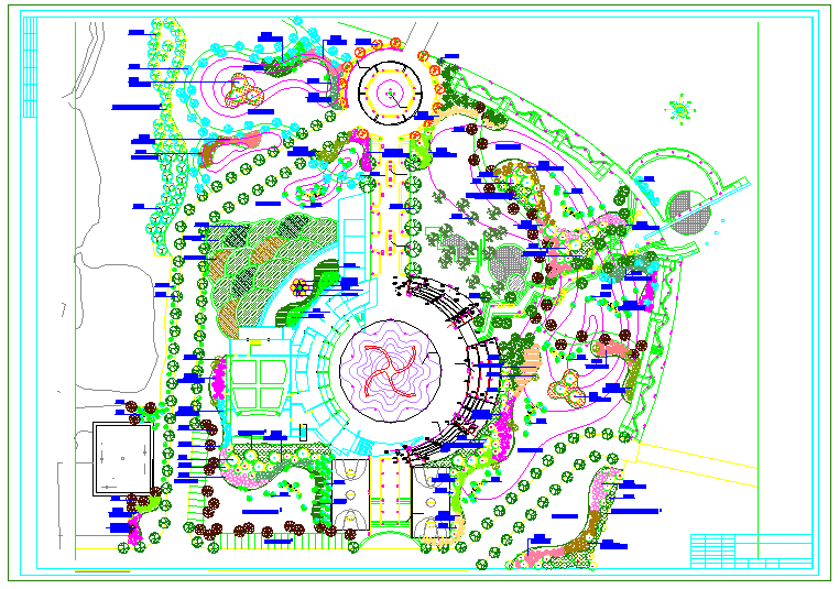 某地小区中心花园景观设计规划图纸