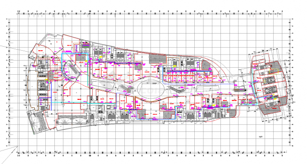湖北大型超高层商业综合体电气施工图-动力平面图CAD图纸-图一