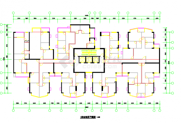 【广州】逸雅居户型平面设计施工图纸-图一