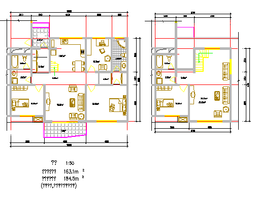 【太原】某住宅小区户型平面设计图纸_图1