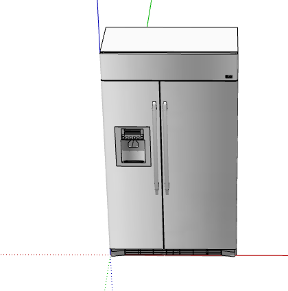 白色简约细致的冰箱 su模型-图二