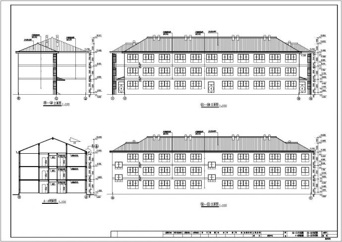 温州某三层框架结构商务中心建筑设计施工图_图1