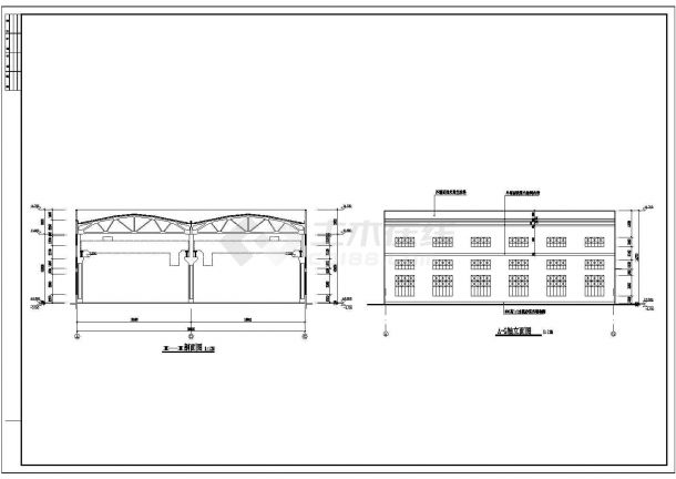 某地工厂建筑设计施工图（共4张）-图二
