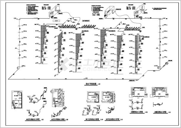 某七层商住楼给排水工程施工图设计-图二