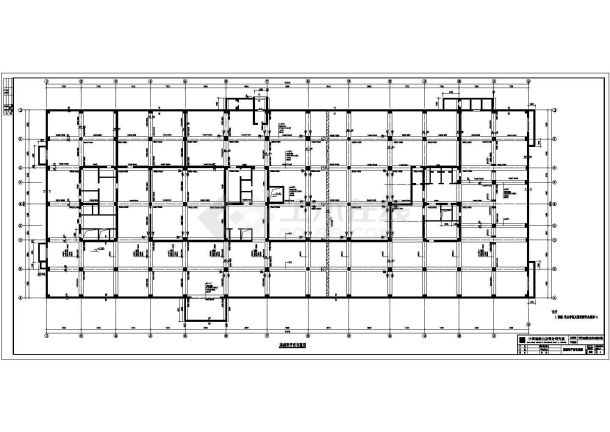 某九层框架剪力墙科技大厦结构设计施工图-图二