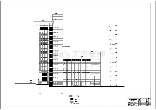 【济南】大学综合楼行政楼各层办公室平面建筑施工图-图二