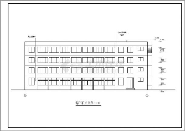 某地多层办公楼建筑设计施工图-图一