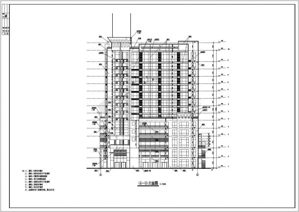 某地商务广场建筑设计规划图（共6张）-图二