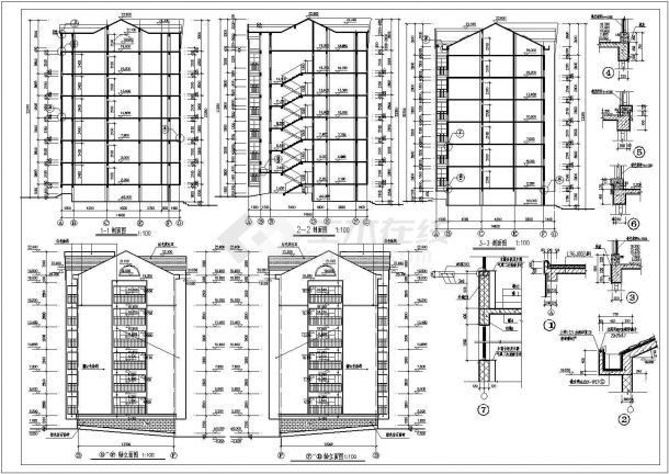 某地多层框剪结构住宅楼建筑方案图-图二