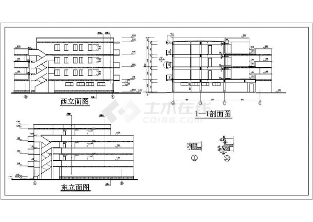 【黑龙江】某厂区车棚建筑设计施工图-图二