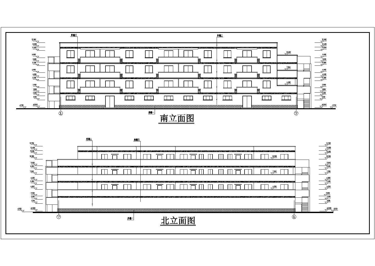 【黑龙江】某厂区车棚建筑设计施工图