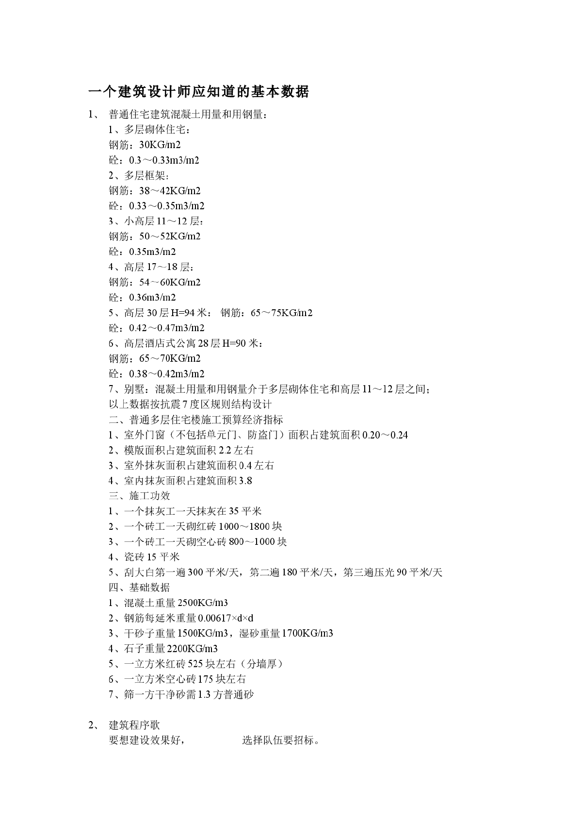  一个建筑设计师应知道的基本数据-图一