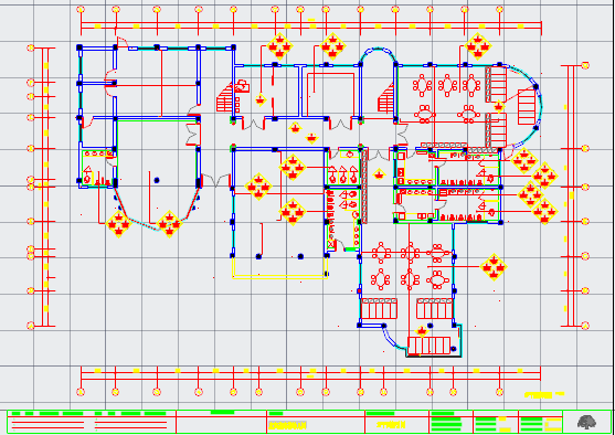 某地幼儿园建筑设计平面图（含电路系统图）