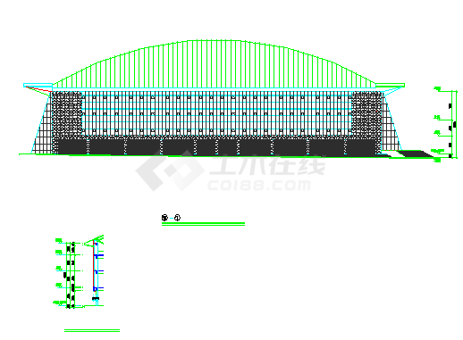 【长沙】某地体育馆建筑设计施工图-图二