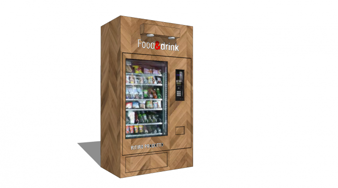 现代风格超市冰柜贩卖机su模型_图1