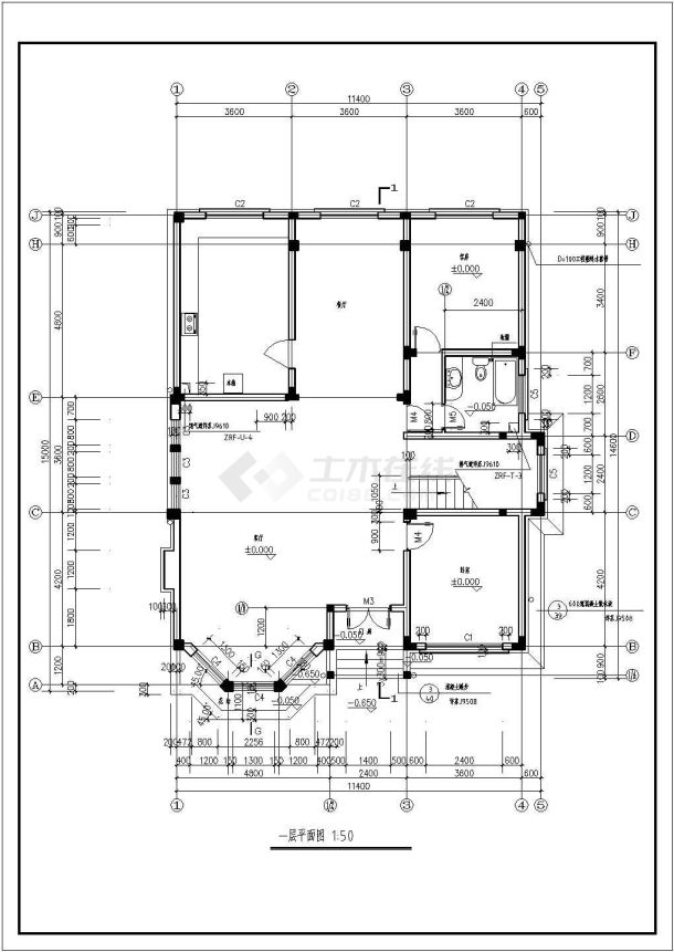 【枣庄市】某郊区两套别墅建筑设计图纸-图二