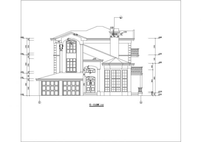 【中山市】某市区别墅设计方案图纸_图1