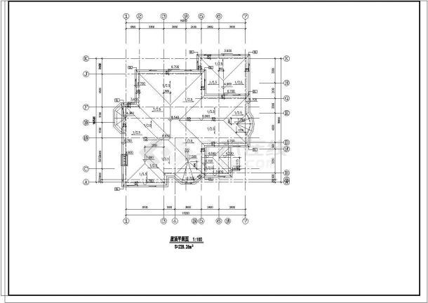 【济南市】某连锁宾馆别墅全套施工图-图二