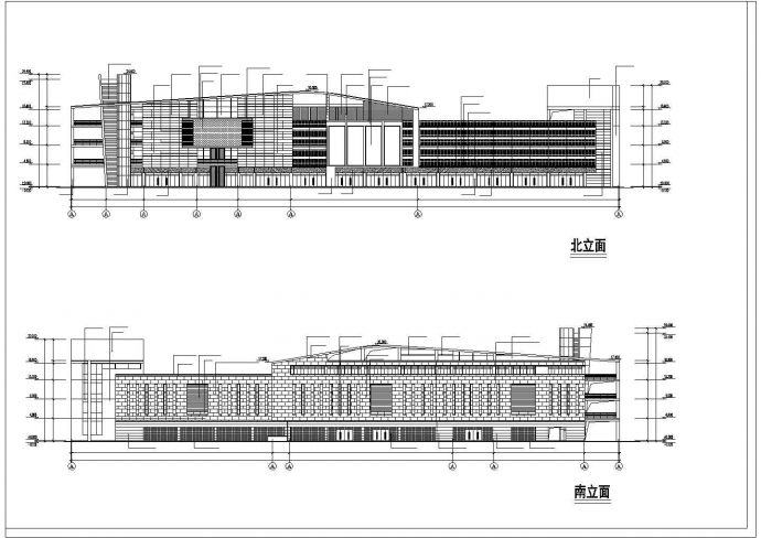 某地四层商业中心建筑设计图（附带效果图）_图1