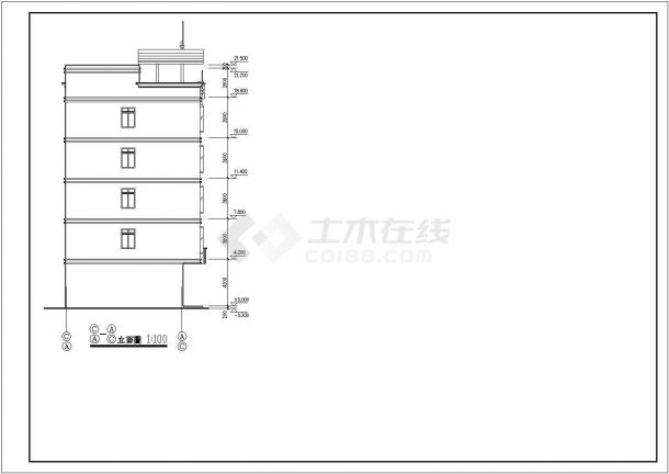 【重庆】某广播电视办公楼建筑设计施工图-图二