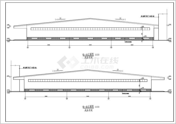 【徐州】某地成品车间钢结构建筑施工图-图二