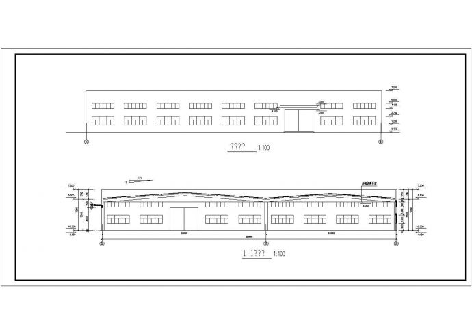 某单层2207平米钢结构厂房丙类建筑设计图_图1