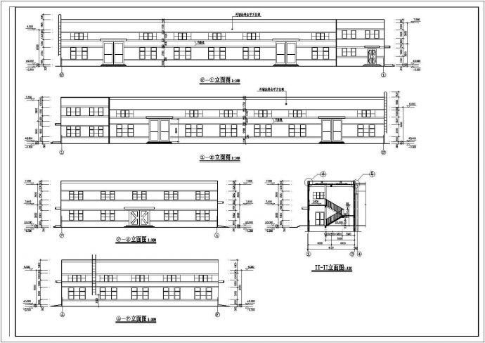 某二层厂房建筑设计图（长56.24米 宽27.24米）_图1