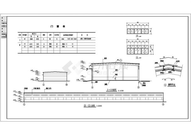 一层厂区二个车间建筑设计图（长57.6和108.93米、宽约57和30米）-图二