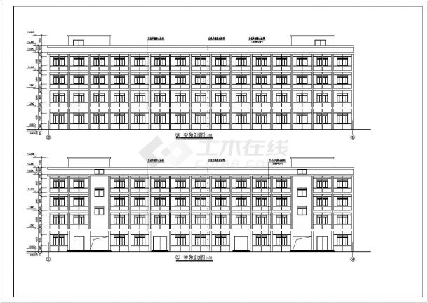 某四层针织厂房建筑设计图（长60.24米 宽12.24米）-图一