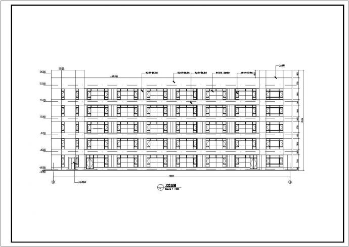 某五层厂房建筑设计方案图（无屋顶平面）_图1