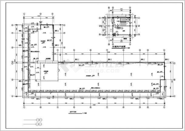 某四层L型框架结构办公宿舍车间工厂综合楼建筑设计图-图二
