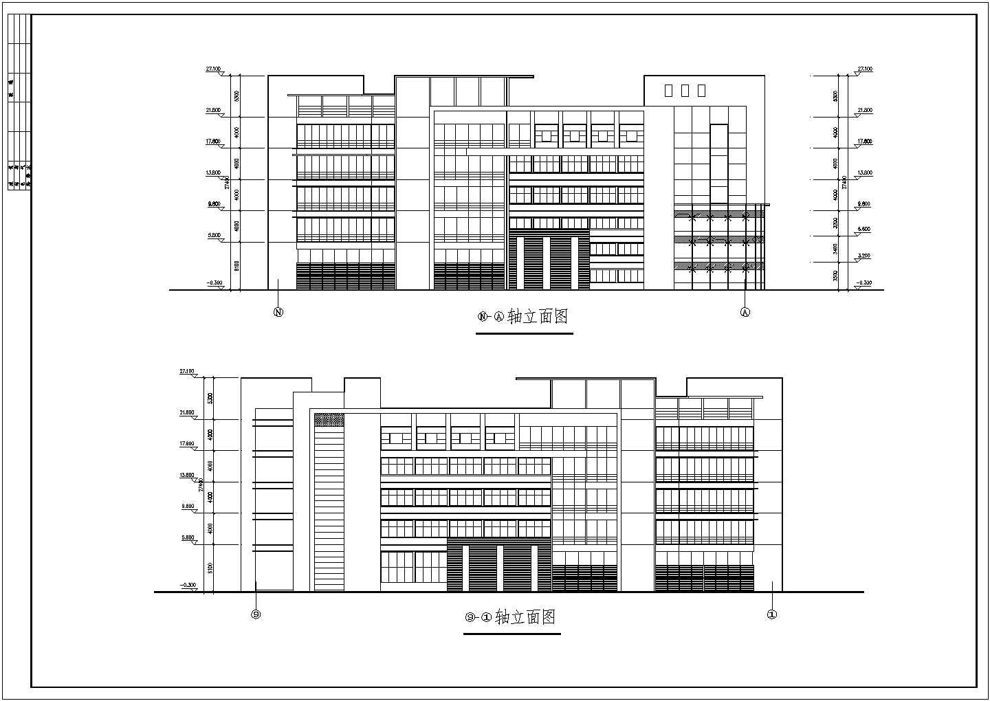 某五层L型厂房车间建筑设计图（长66米 宽59.7米）