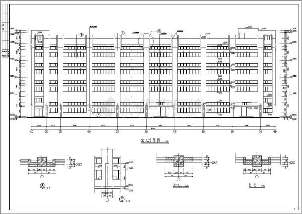 某三层沿海地区投资公司厂房建筑设计图-图一