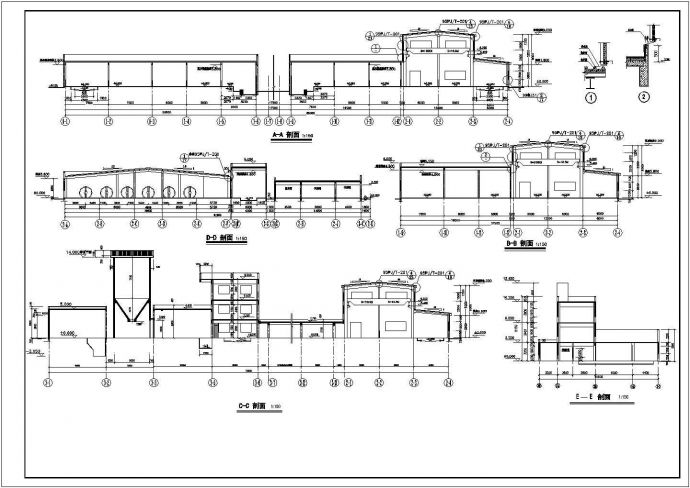 某单层轻钢结构墙体材料公司厂房建筑设计_图1