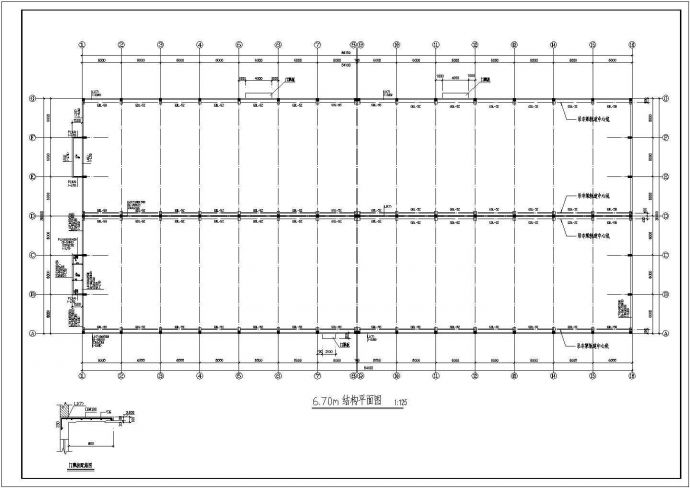 砼柱-双弧钢管桁架厂房结构图（设计说明）_图1