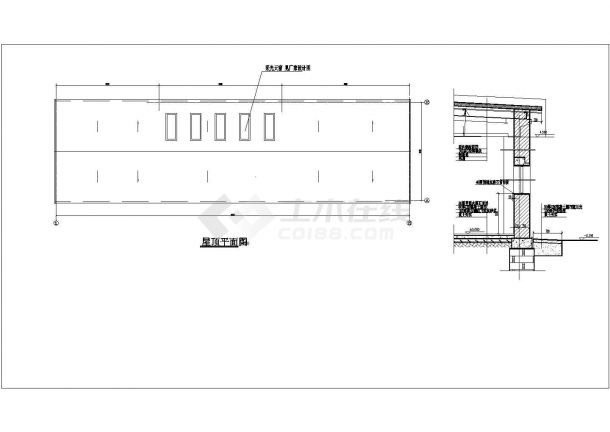 某一层食品加厂建筑设计图（长87.14米 宽24.74米）-图二