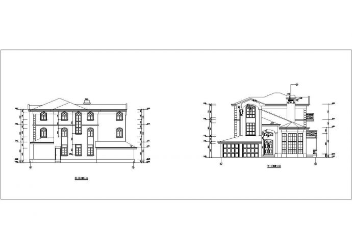 某三层大豪华别墅建筑设计图（长18.24米 宽16.74米）_图1