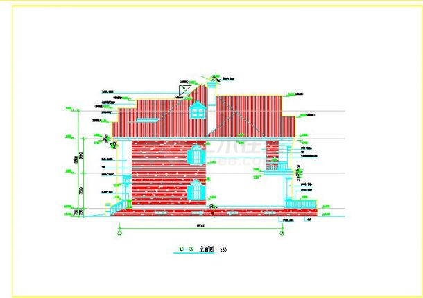 某三层高档别墅建筑设计图（长18.42米 宽16.32米）-图一