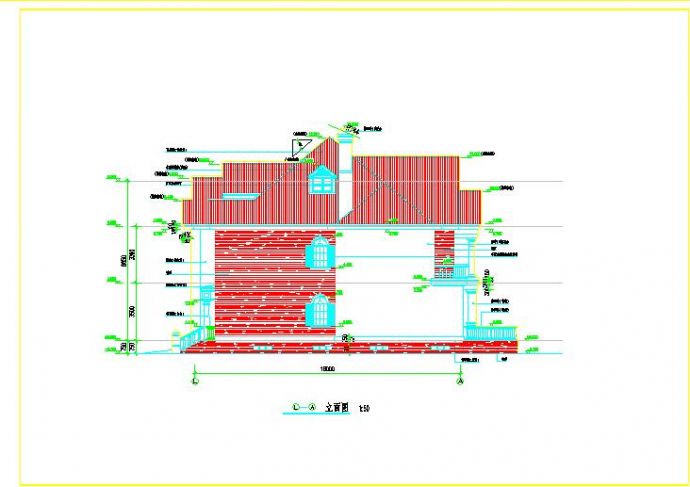 某三层高档别墅建筑设计图（长18.42米 宽16.32米）_图1