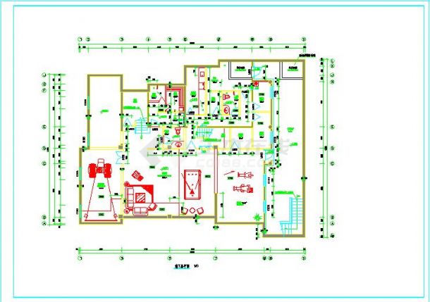 某三层高档别墅建筑设计图（长18.42米 宽16.32米）-图二