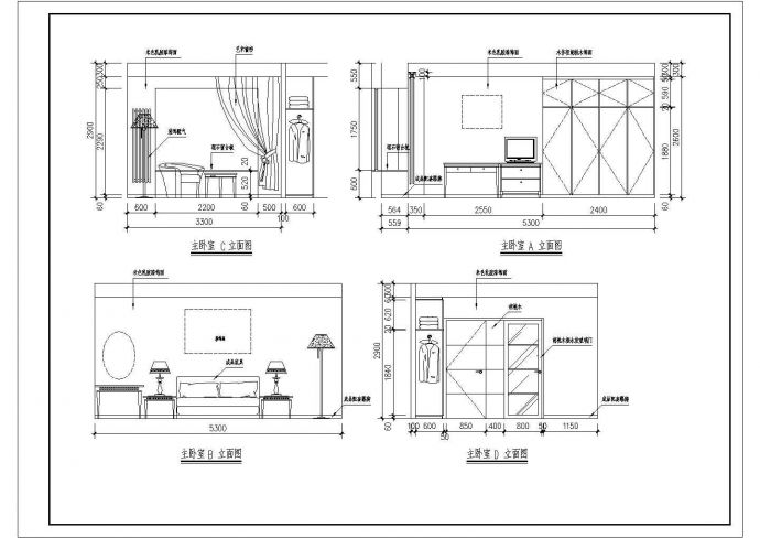 某住宅室内设计方案全套CAD图纸_图1