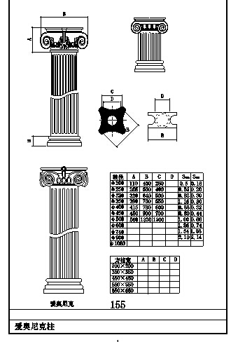 某西方古建筑构件CAD平面图纸（全套）_图1