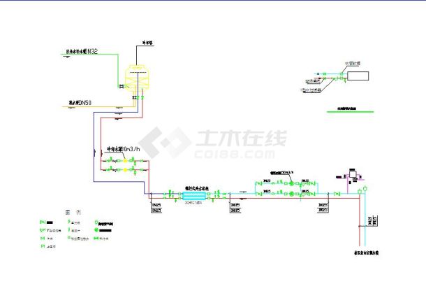 【南宁市】某科研单位水冷机组水系统图-图一